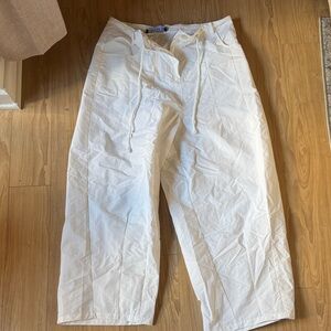Lioness White Wide-Leg Drawstring Pants